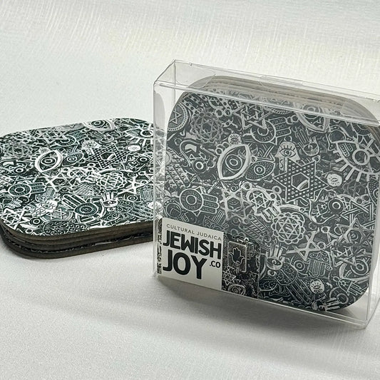 Judaica Beverage Coaster Set