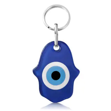 Hamsa Glass Keychain