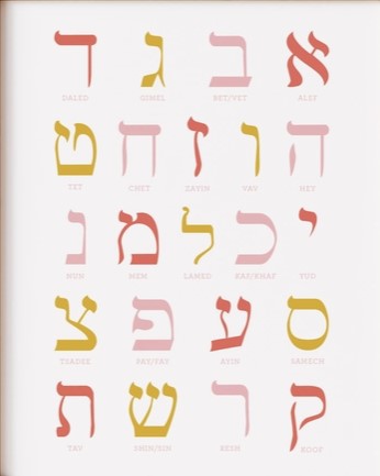 Alef Bet Art Print