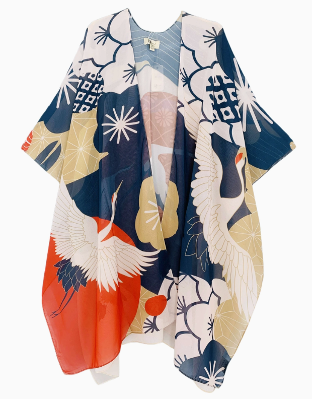 Traditional Crane Kimono