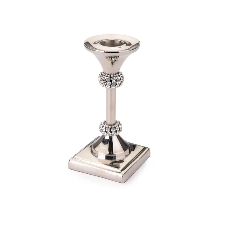 Diamond Studded Shabbat Candlestick Holder