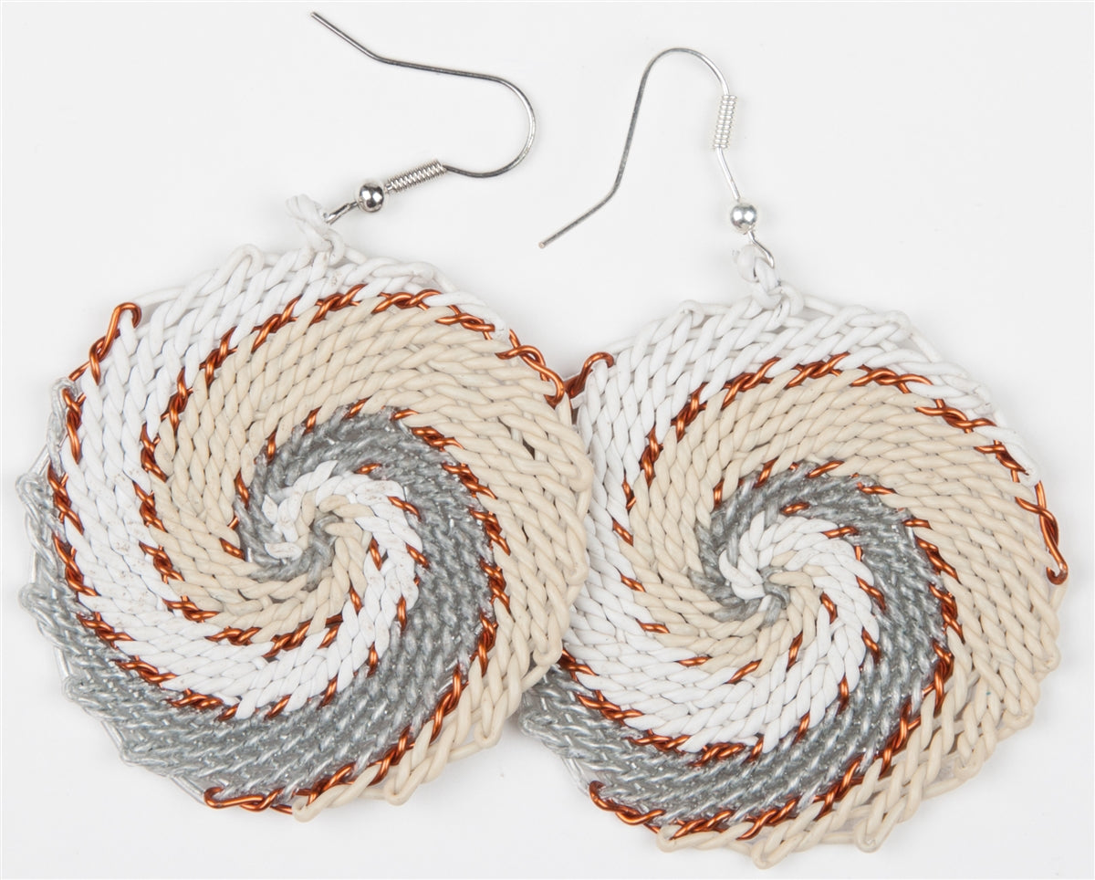 OLD - SS Telephone Wire Earrings - Spiral