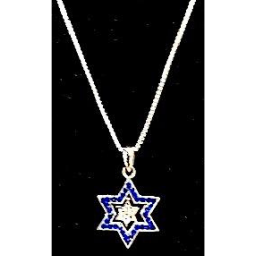 Pendant star in md. star/stones YASOR48