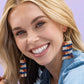 Whitney Quilted Beaded Fringe Earrings Sedona