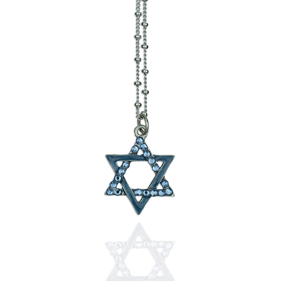 Leah Crystal Star of David Necklace