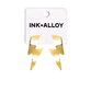 Rebecca Lightening Bolt Wavey Earring Brass