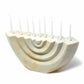 Soapstone Hand Carved Menorah - Natural