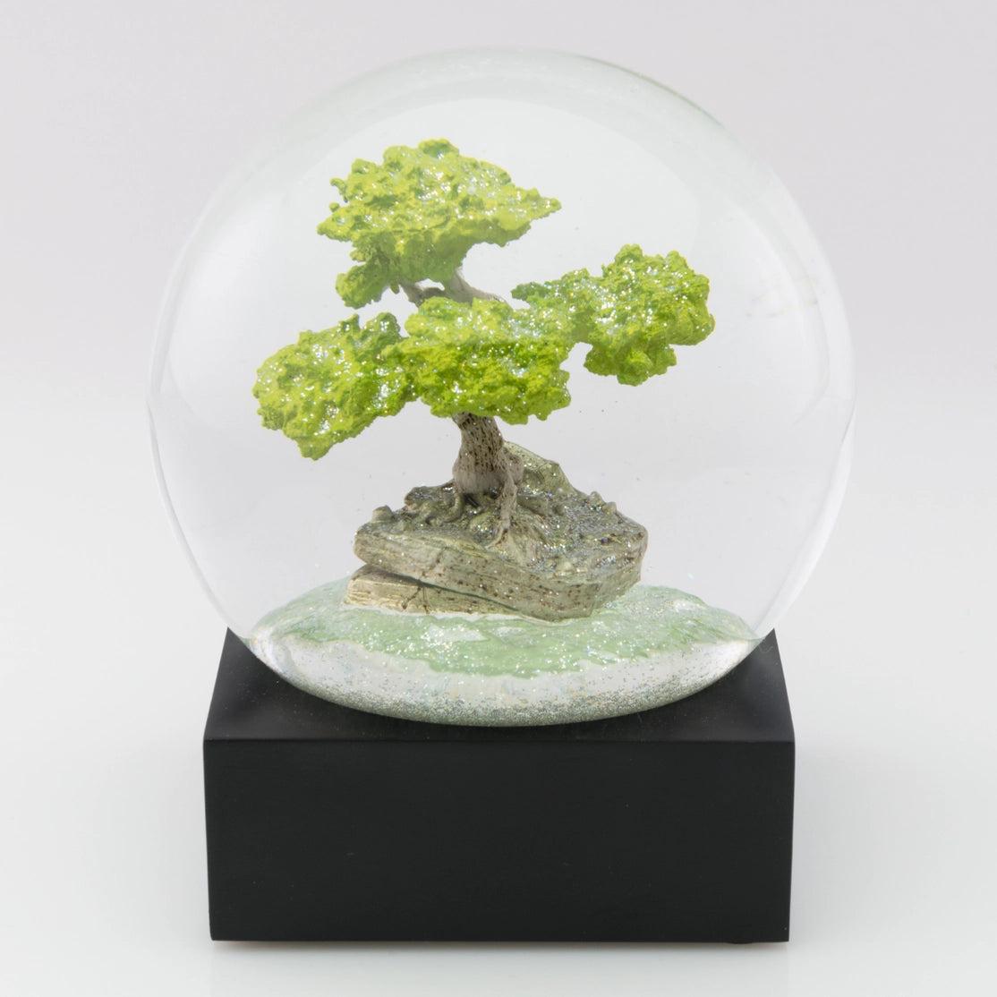 Peaceful Green Bonsai Tree Snowglobe