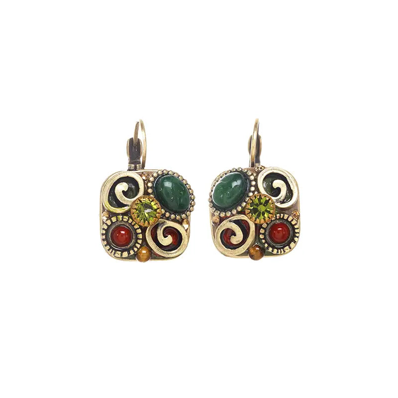 Evergreen Square Earrings