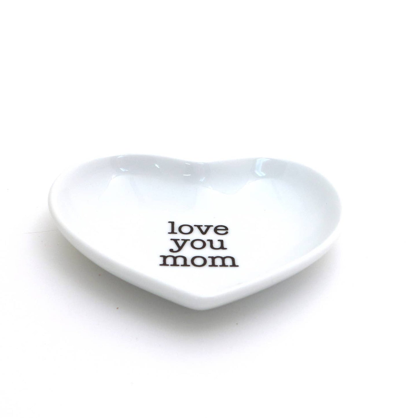 "Love You Mom" Heart Shaped Trinket Dish