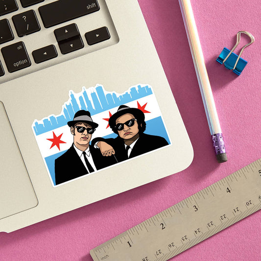 Chicago Blues Brothers Die Cut Sticker