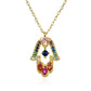 Colorful Hamsa Necklace