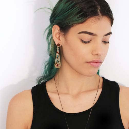 Earth Teardrop Earrings