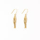 Sally Fish Dimensional Dangle Earrings Brass