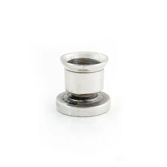 Pewter Shabbat Candle Holder - Small Silver