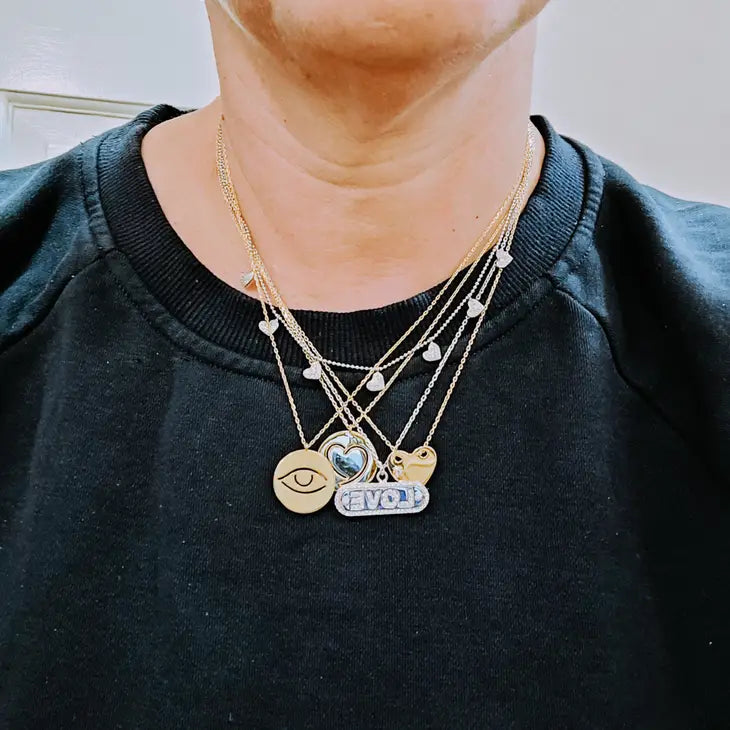 Gold Evil Eye Charm Necklace