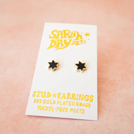 Mini Star of David Stud Earrings