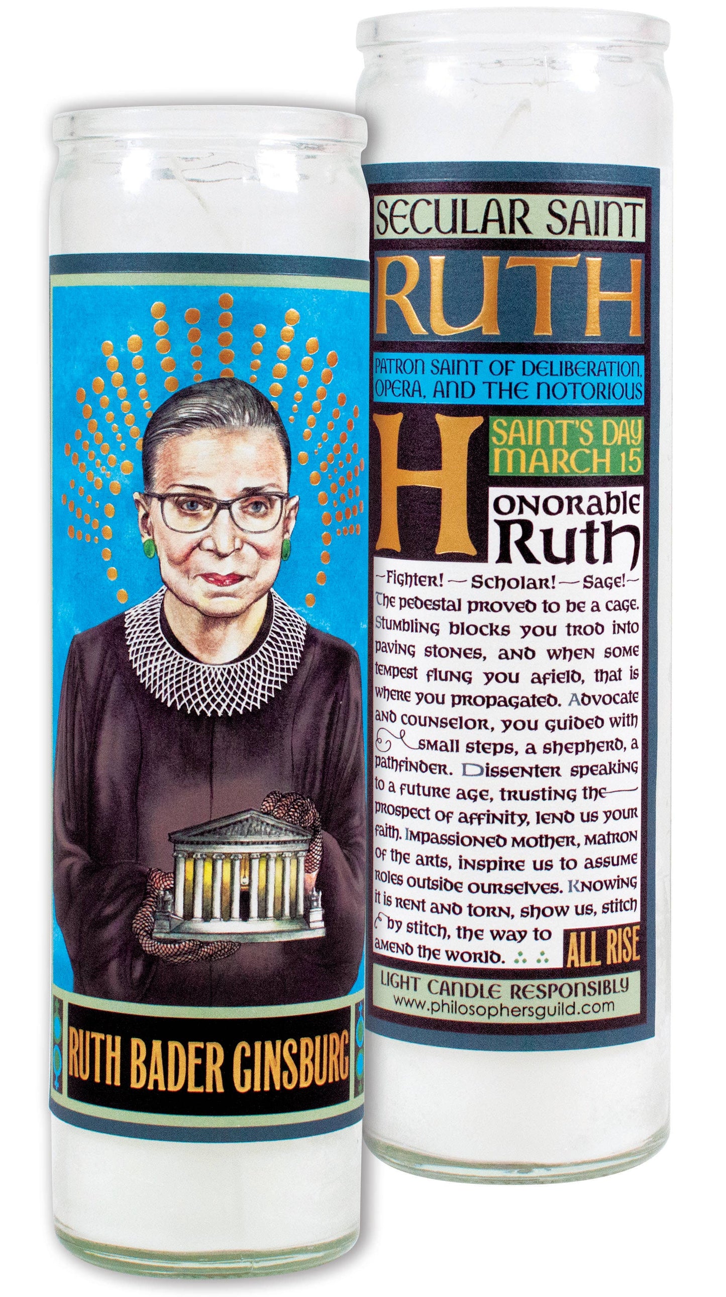 Ruth Bader Ginsburg Secular Saint Candle