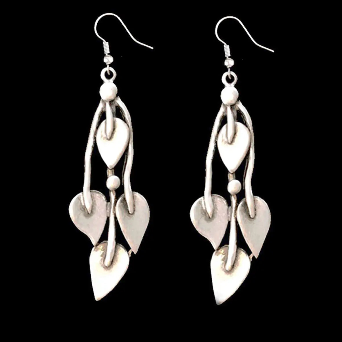 Leaf Silver Pewter earring