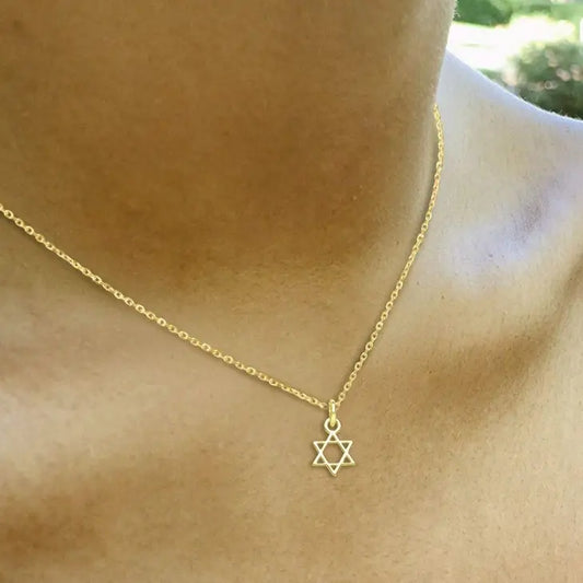 Tiny Jewish Star of David Necklace