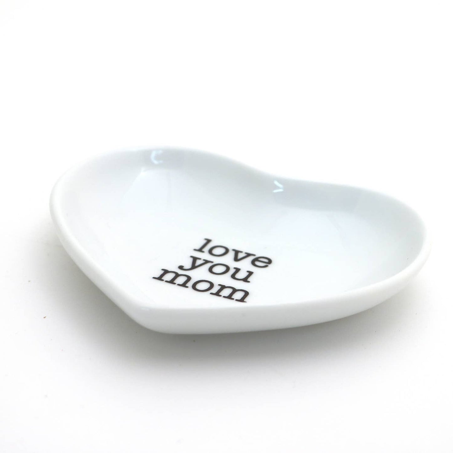 "Love You Mom" Heart Shaped Trinket Dish