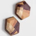 Wood Hexagon Earrings