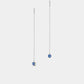 Evil Eye Dangle Threader Earrings in 925 Sterling Silver