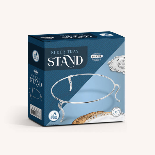 Passover Seder Plate Stand - Silver Plated - 15 Inch