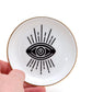 Evil Eye Trinket Dish with Gold Rim