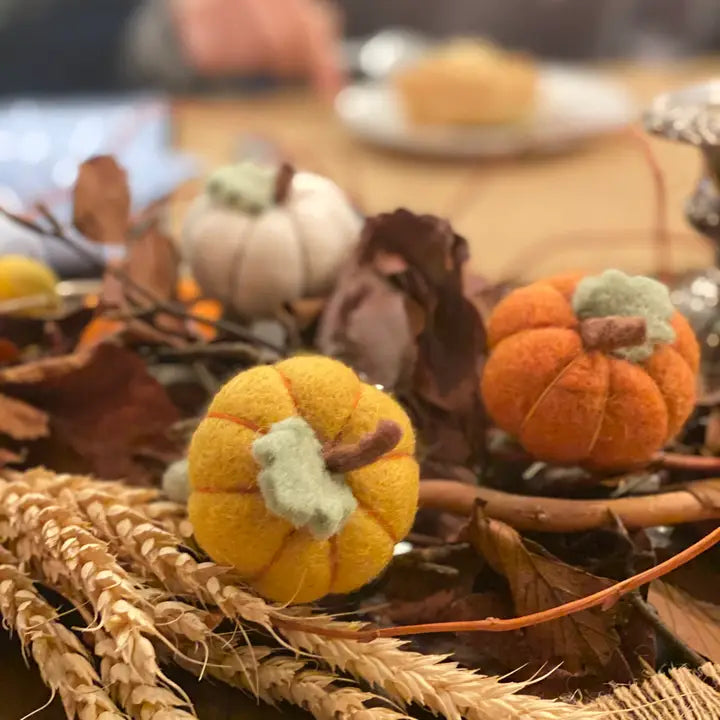 Pumpkin Felt Napkin Rings, Set of 4