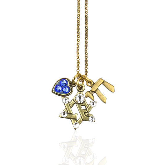 Davina Crystal Jumble Charm Necklace