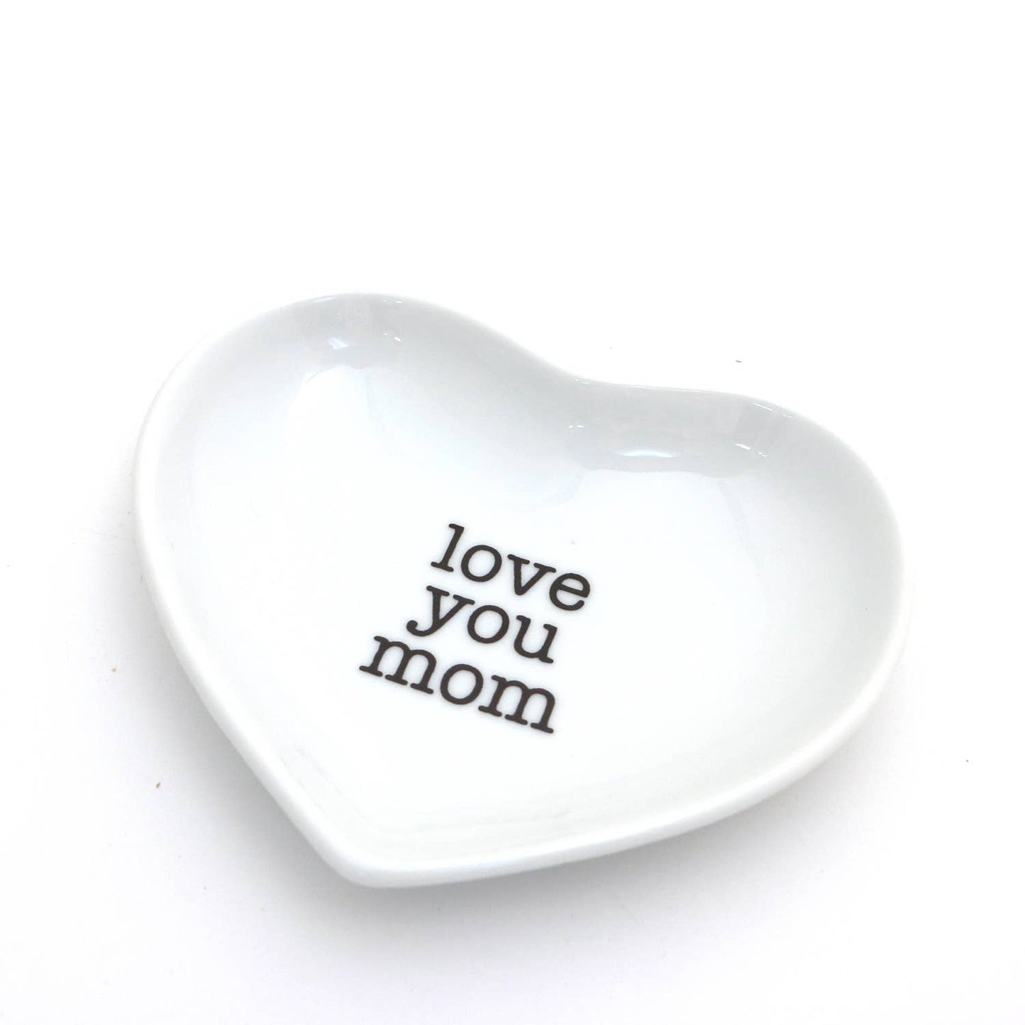 "Love You Mom" Heart Shaped Trinket Dish