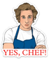 The Bear Yes, Chef! Die Cut Sticker