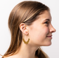 Maeve Floral Wrapped Hoop Brass