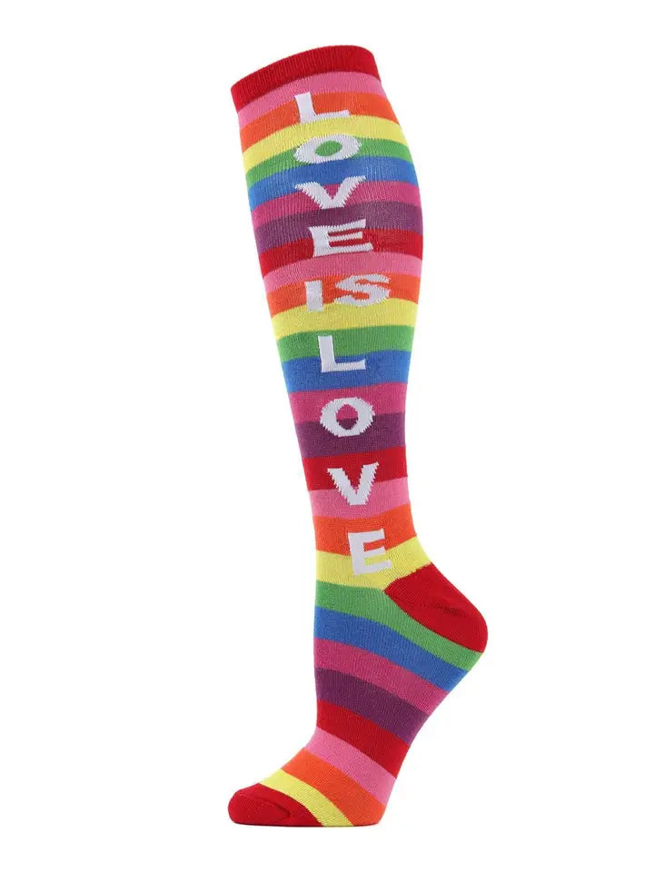 Love is Love Over the Knee Socks