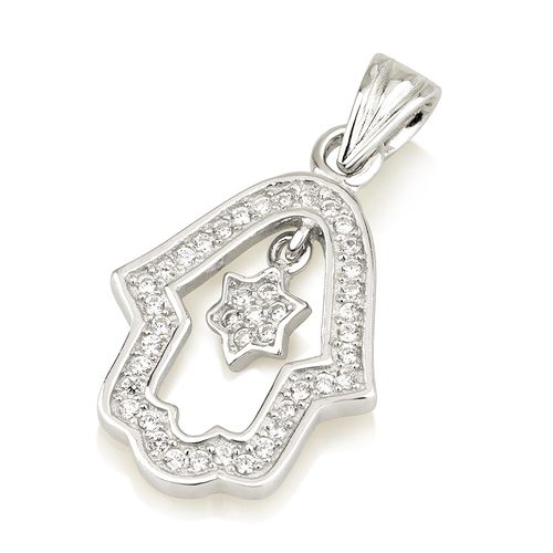 Pendant Star in Hamsa W/Zircon YAYP2028