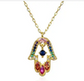 Colorful Hamsa Necklace