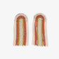 Skylar rainbow beaded fringe earrings