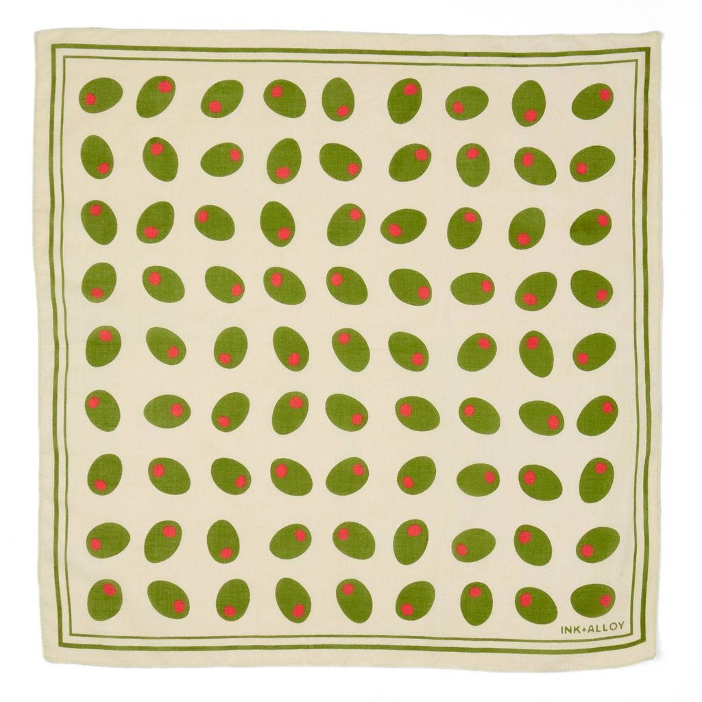 Carson Olive print scarf