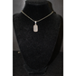 Rectangular pink druzy necklace
