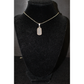 Rectangular pink druzy necklace
