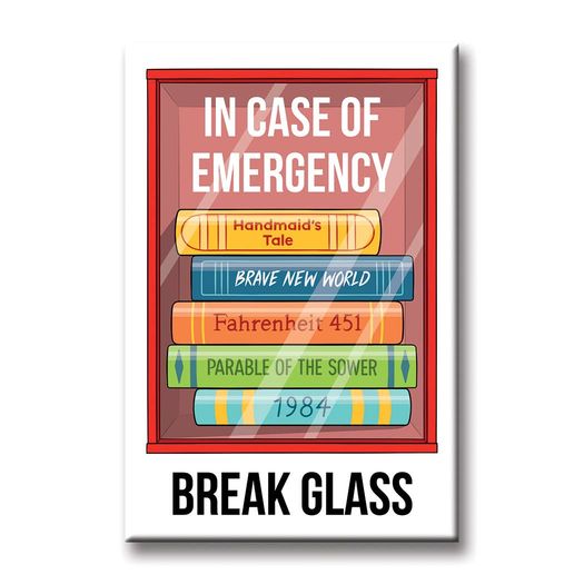 Books in Case of Emergency Break Glass Magnet