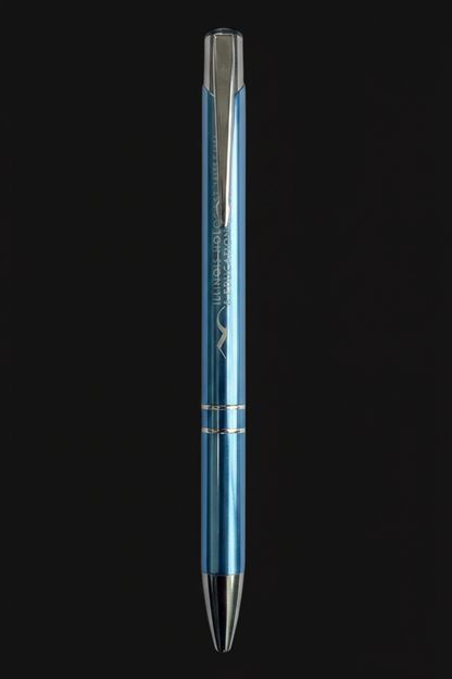 Pen Museum Logo metallic blue