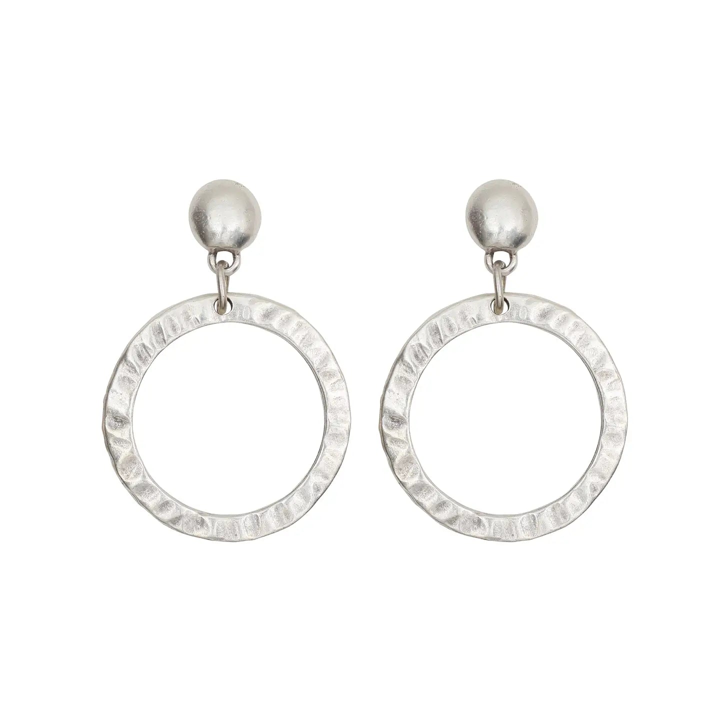 Hammered Hoop Earrings