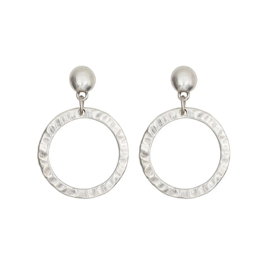 Hammered Hoop Earrings