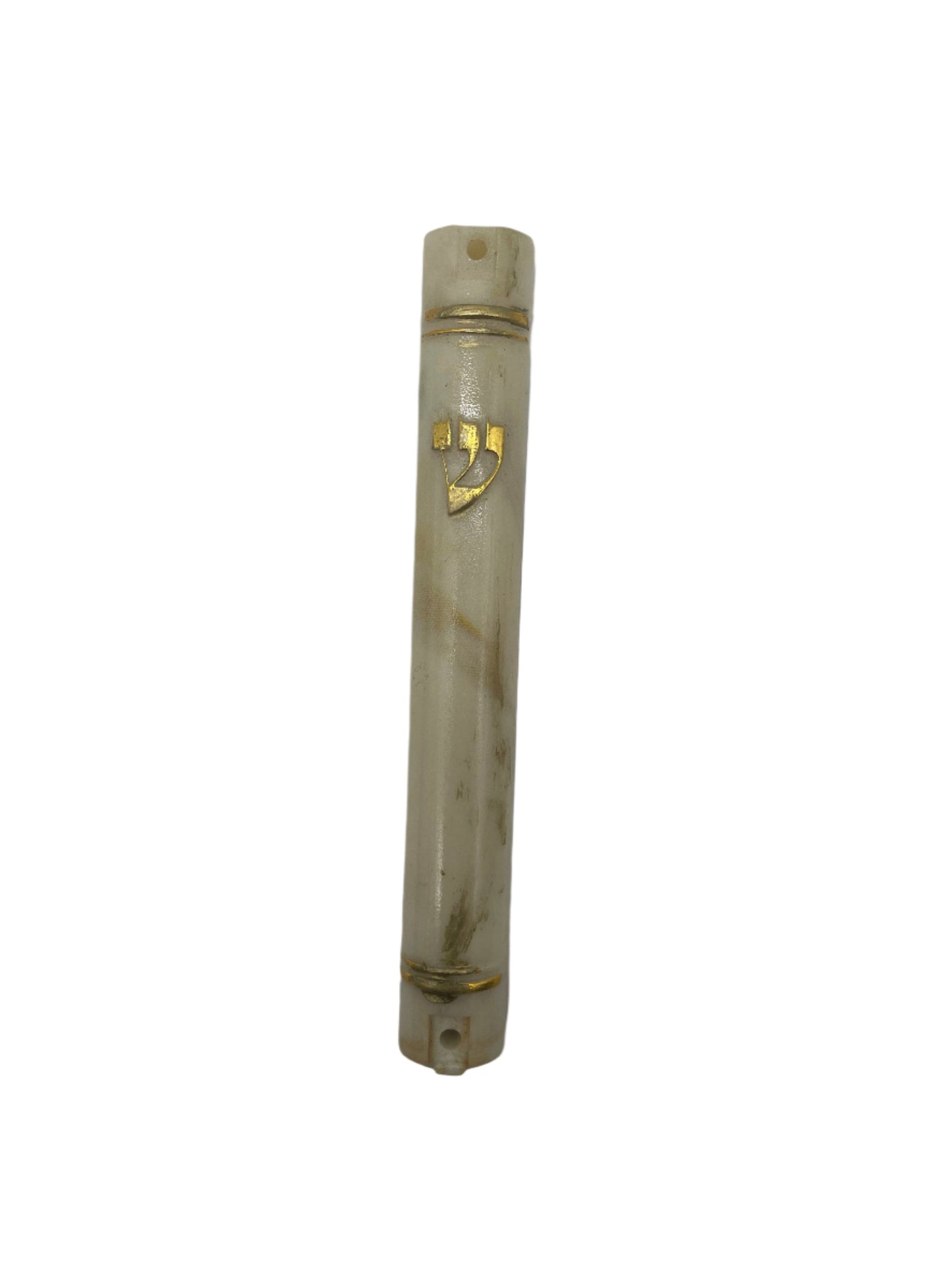 Marbleized Creme Mezuzah