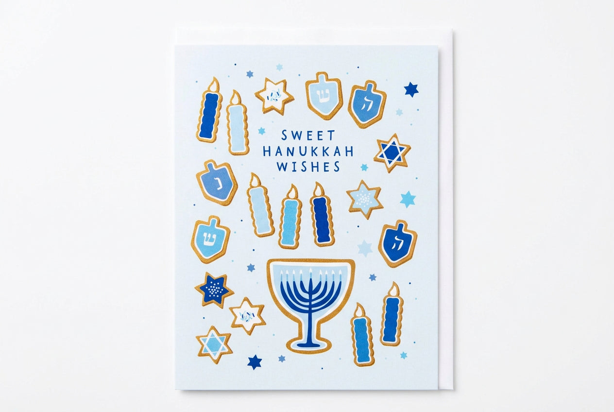 Sweet Hanukkah Wishes greeting card