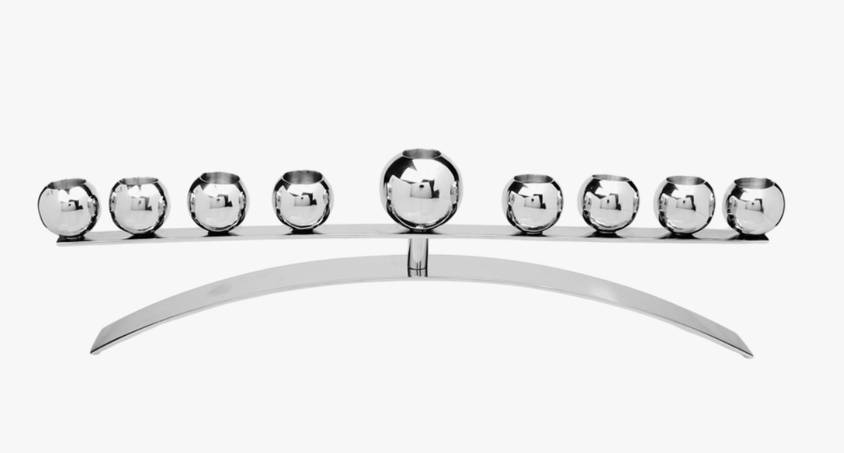 Stainless Steel Modern Oil Menorah