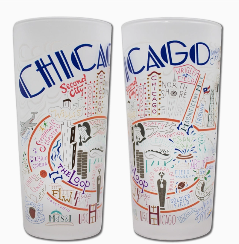 Chicago Drinking Glass