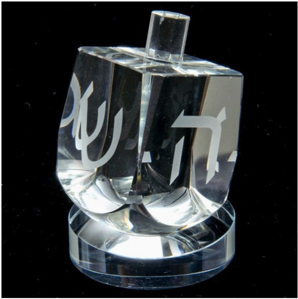 Dreidel, Crystal with Stand